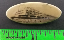 Vintage 1930's SS Admiral Ship Oval Pinback Pin picture