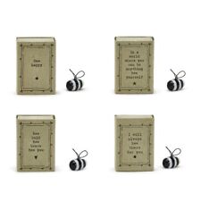 Two's Company Bee 28-Pieces Assorment Matchbox Bee In Gift Box with 4 Sayings picture