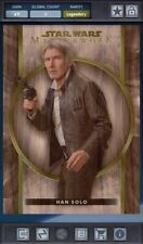 Topps Star Wars Card Trader Masterworks Han Solo Legendary Wood 5CC ONLY picture