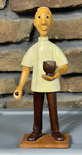 ANRI Italy Carved Wooden Pharmacist Figure Chemist Wooden Vintage Lab Doctor picture