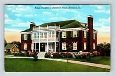 Freeport IL, Kings-Daughters Children's Home, Illinois Vintage Postcard picture
