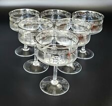 Vintage- Champagne/Tall Sherbet Moonspun (Platinum Trim) by LENOX - Set of 6  picture