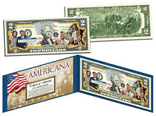 The KENNEDY Family *Americana* (JFK/RFK/TED/JR/JACKIE O) Legal Tender US $2 Bill picture