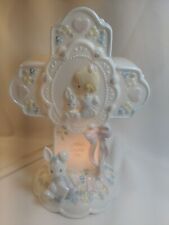 PRECIOUS MOMENTS Vintage 1993 “Jesus Loves Me” Cross Night Light Lamp Enesco EUC picture