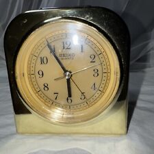 Vintage SEIKO Japan Quartz Gold Alarm Clock Model QEJ 3072G picture