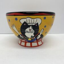 Catzilla 2002 Candace Reiter Cats Chefs Fish Vegetables Cereal Soup Bowl picture
