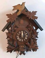 Vintage Cuckoo Clock German For Parts Or Repair Birds Nest Eggs West Germany  picture