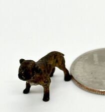 Vtg  Bull Dog Austrian Bronze Miniature .75” Cold Painted  Figurine picture