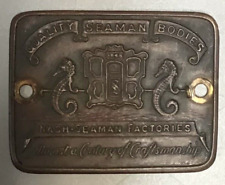 Antique Brass Quality Seaman Bodies Nash Seamen Factory Auto Car Tag (294) picture