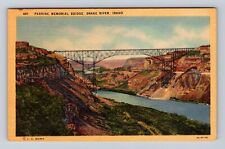 Snake River ID-Idaho, Perrine Memorial Bridge, Antique, Vintage Postcard picture