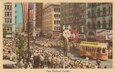 C1950s Rose Festival Parade, Portland, Oregon, Trolly, Storefronts, 1302 picture