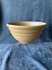 Padre Pottery Mustard Yellow 10” Mixing Bowl Ribbed Rings MCM picture