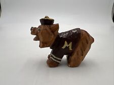 Vintage, Anri 1950's Wooden University of Montana Grizzly Mascot Rare 2.5” picture