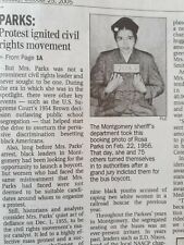 Newspapers- ROSA PARKS: CIVIL RIGHTS AND HUMAN RIGHTS ICON DIES,BIRMINGHAM PAPER picture