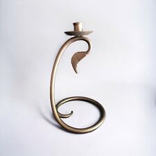 Wrought Iron Candle Holder Taper Style Quality Forged Design 13.5 Inches Tall picture