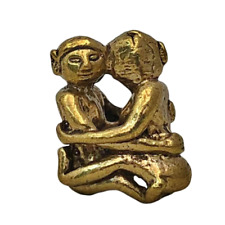 Mating Lover Voodoo Doll Soulmate Attraction Buddha Pocket Amulet Brass Statue picture