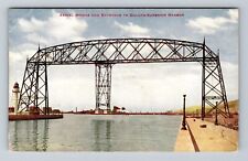 Duluth MN-Minnesota, Aerial Bridge & Entrance, Superior Harbor Vintage Postcard picture