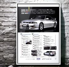 90's NISMO Authentic Official Vintage NISSAN R33 Skyline GT-R Ad Poster, Parts r picture