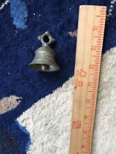 Antique Solid Brass India Jingle Bell Dangle Pendant Marked 20-20 2