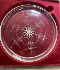 New 1977 Franklin Crystal Plate - Snowflake by Peter Yenawine Signed - W Germany picture