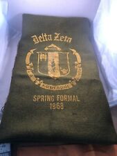 Antique Delta Zeta sorority Wool blanket Vintage 1968 Spring formal picture