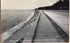 RPPC Biloxi Seashore Roadway Mississippi Real Photo Postcard c1950 picture