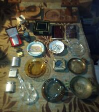 Antiq, Vntg, Tobacciana Lot, ashtrays, Pipe racks, Lighters, cases + More. picture