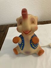 Vintage Circus Elephant Rubber Plastic Electric Night Light Lamp picture