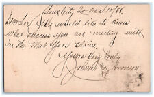 c1880's Meeting Letter Johnson and Arouson Sioux City Iowa Postal Card picture