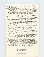 Postcard Star Spangled Banner Anthem manuscript Baltimore Maryland USA picture