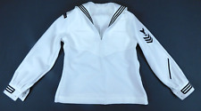 US Navy White Jumper 10 MP Misses Petite Women's Dress Top w/ Piping & Zipper picture