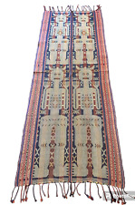 Antique Mid-Century Sumba Pahikung Ikat Hand Woven Traditional Wall Tapestry picture