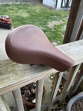 Vintage 1982 TROXEL MFG CO brown Bike Bicycle Seat MOSCOW Tennessee picture