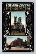 London England, Westminster Abbey, Knightsbridge, Antique Vintage Postcard picture