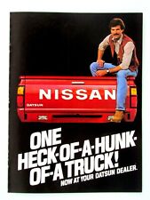 1983 Nissan Pickup Truck Vintage One Heck Of A Hunk Fold Out Original Print Ad  picture