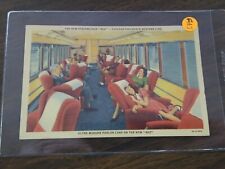 FAJ Train or Station Postcard Railroad RR ULTRA MODERN PARLOR CARS ON THE NEW picture