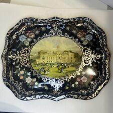 Lithograph Tole Tray Made in England Woburn Abbey 1841 Queen Victoria by Bourne picture