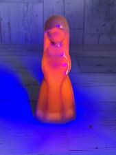 Vtg Vi Hunter Mosser Jenny Glass Doll Bell Orange Iridescent Marked￼￼ picture