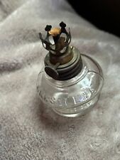 Cresolene Miniature  Kerosene  Vtg Clear Glass Hurricane Lamp picture