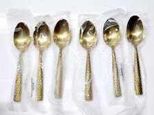 6 NEW Fortessa Lucca Faceted 18/10 SS Flatware, Tea/Coffee Spoon, 5.9