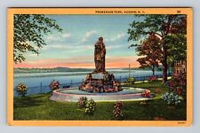 Hudson NY-New York, Scenic View Promenade Park, Antique Vintage Postcard picture