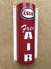 Esso Exxon Free Air Curved Metal  Gasoline Gas sign Pump Oil WOW picture