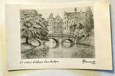 Cambridge Cambridgeshire England St Johns College Postcard picture