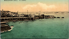 Vtg 1910s El Puerto Port Fishing Dock Mollendo Peru Unused Postcard picture