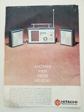 Hitachi KS-1700H 2 Band FM Stereo Radio Vintage print Ad 1968 picture