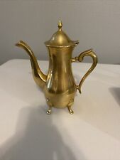 Vintage Solid Brass Teapot Made In India Very Heavy picture
