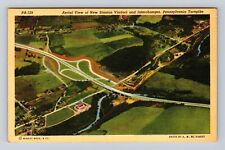 New Stanton PA- Pennsylvania, Aerial Of New Stanton Viaduct, Vintage Postcard picture