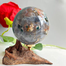 272G Natural Ocean Jasper Jade Crystal Polished Sphere Ball Healing Ball picture