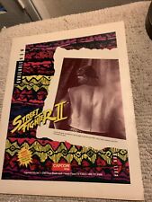 Giant 13-10 1/4” Street Fighter 2 II Capcom 400 Arcade video game  AD FLYER picture
