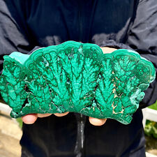 1.14LB Natural Green Malachite Slab Quartz Crystal Slice Ore Specimen Healing picture
